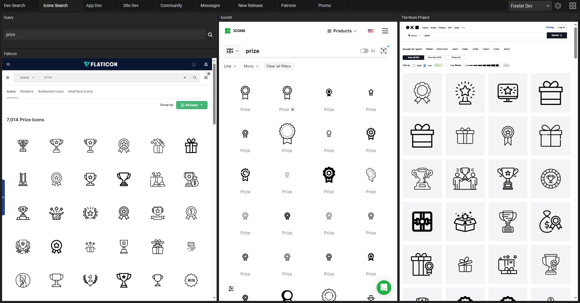 Icons Search Workflow